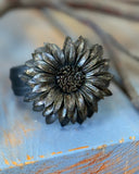 Midnight Bloom Leather Cuff