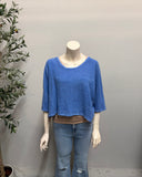 Linen Cotton Blend Crop Top