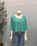 Linen Cotton Blend Crop Top