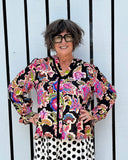 Boho Floral Ruffle Top